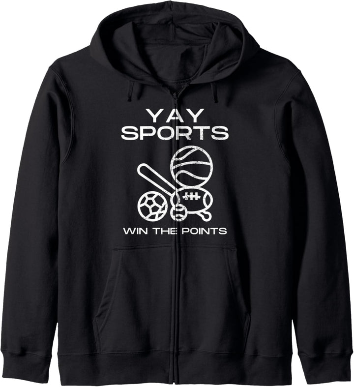 Sarcastic Yay Sports Lustiger sportlicher Fan Gewinnen Sie Kapuzenjacke