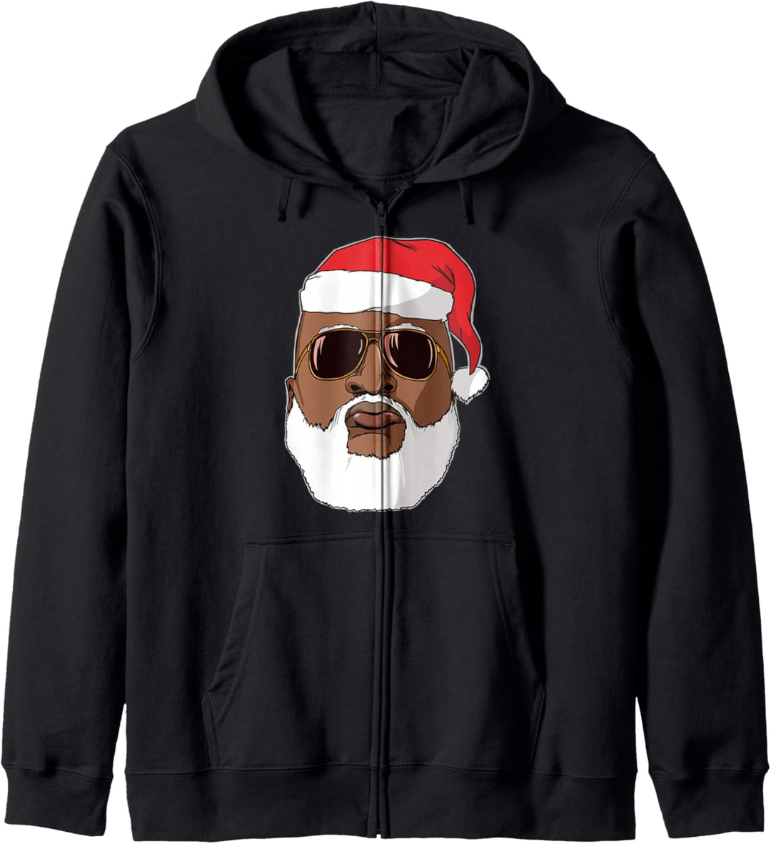 Black Santa Claus novelty African American Santa Black Santa Kapuzenjacke
