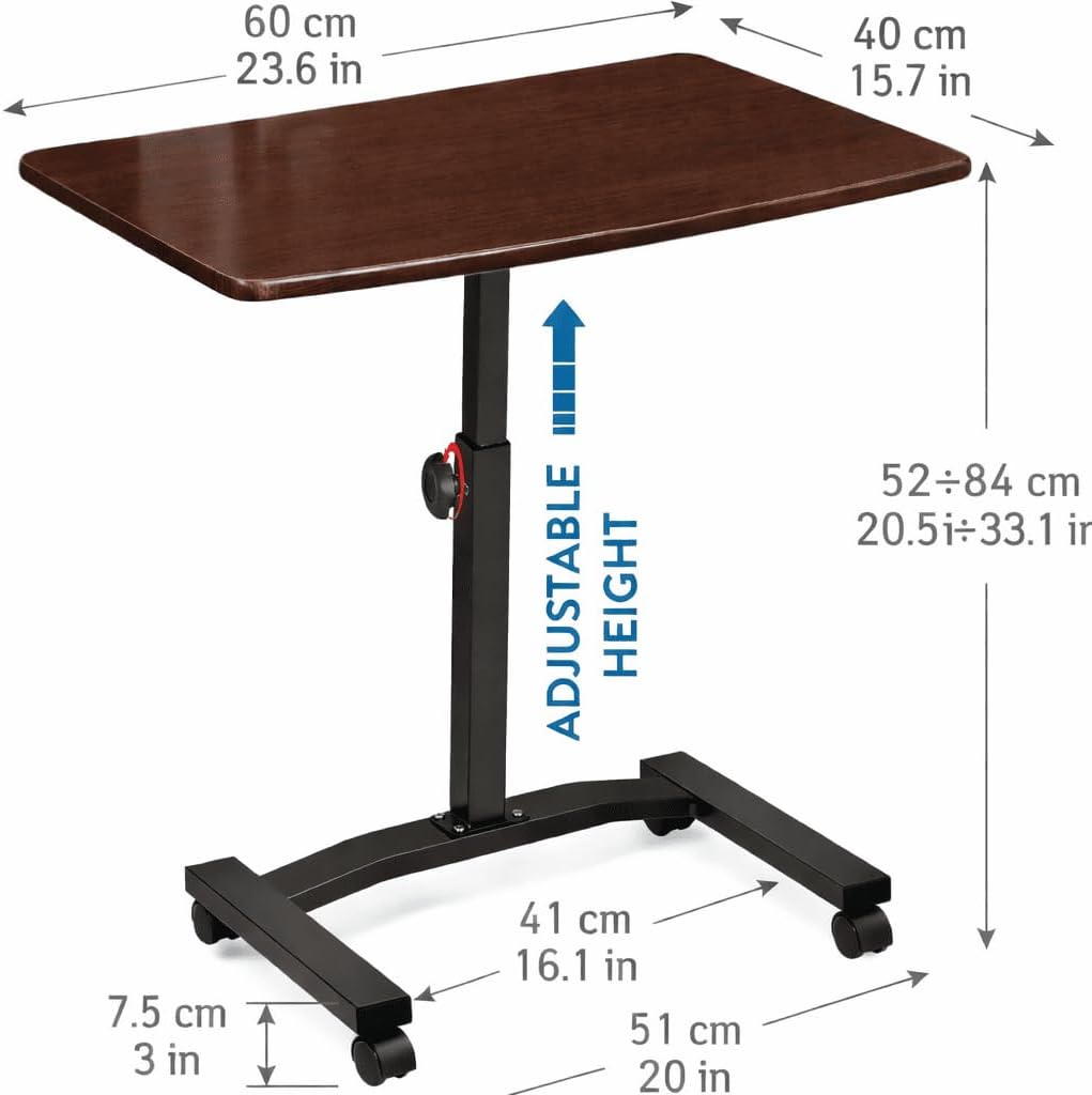 Tatkraft Salute Laptoptisch auf Rollen, Notebook Tisch höhenverstellbar, Schön Guter Qualität Beiste