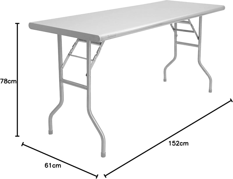 Zelsius Edelstahl Klapptisch für den Garten | 152 x 61 x 78 cm | Klapptisch für Camping, Campingtisc