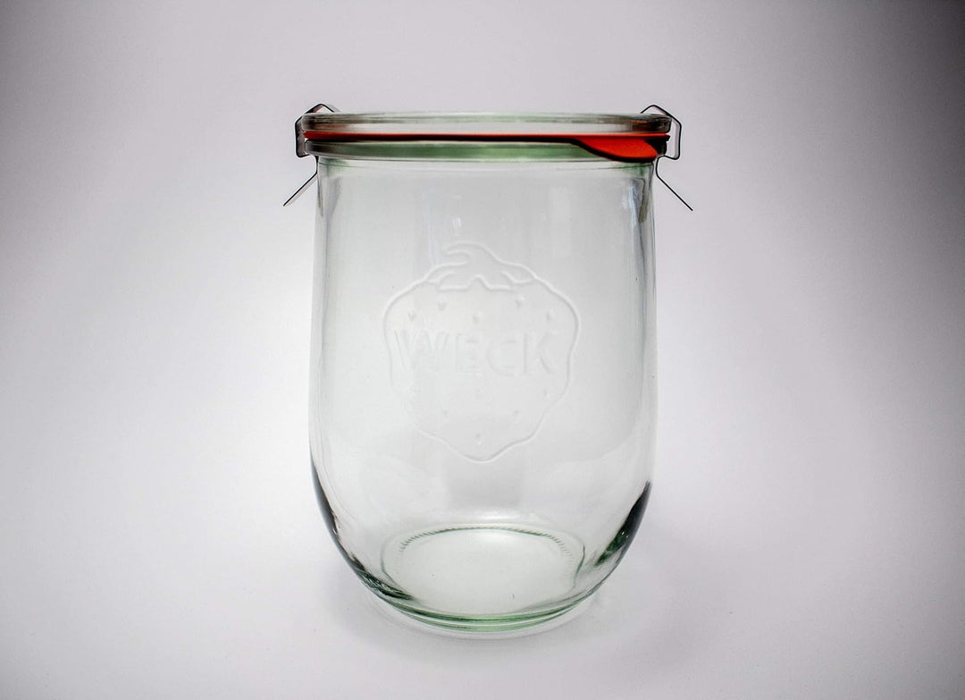 Weck - Grosse Gläser für Sauerteig - Starterglas mit Glasdeckel - Tulpenglas mit breiter Öffnung - W