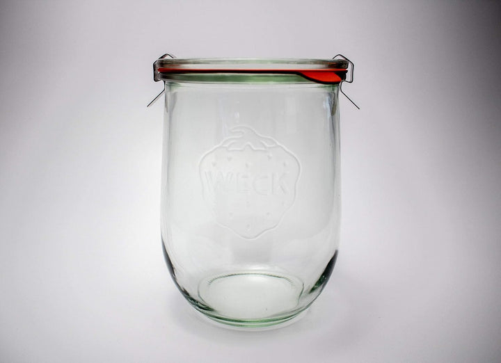Weck - Grosse Gläser für Sauerteig - Starterglas mit Glasdeckel - Tulpenglas mit breiter Öffnung - W