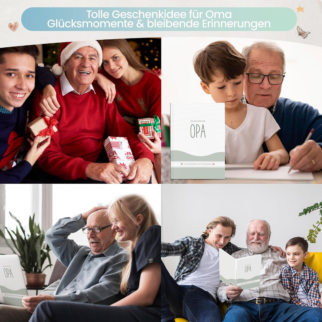 Hyggartn Opa, erzähl mal – Persönliches Erinnerungsbuch zum Ausfüllen, besonderes Geschenk für Opa,