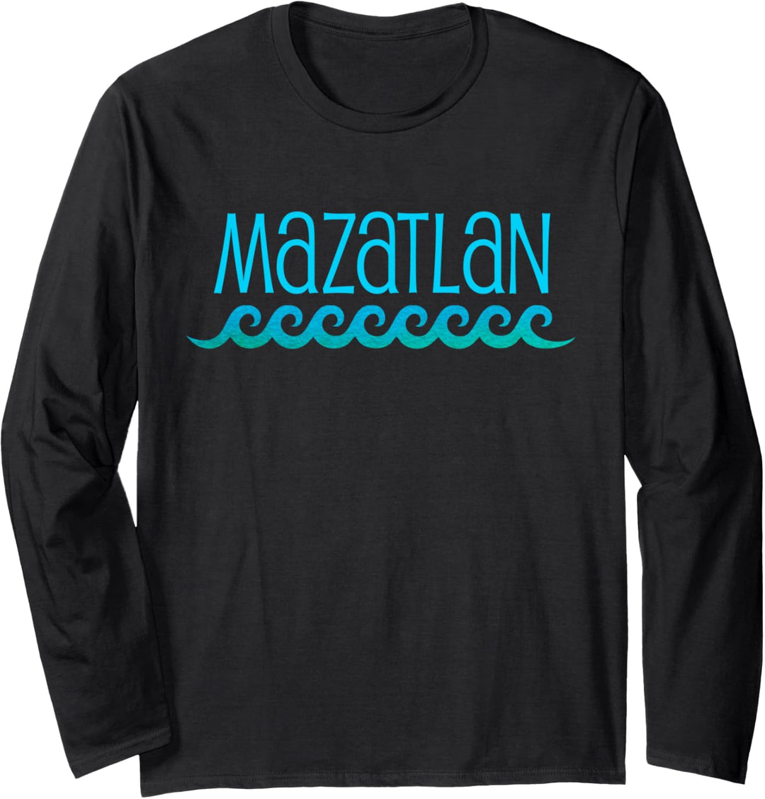 Mazatlan Beach Waves Surf Travel Island Vacay Langarmshirt