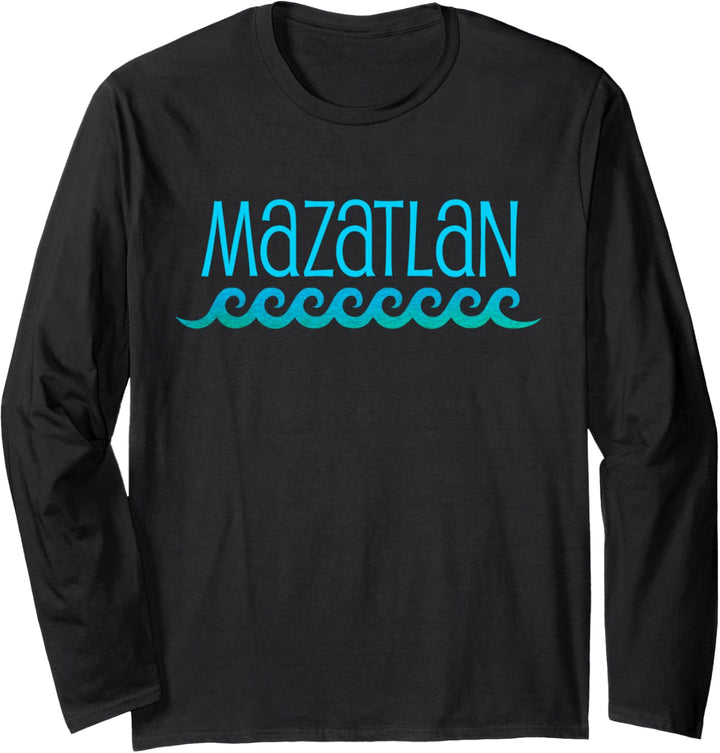 Mazatlan Beach Waves Surf Travel Island Vacay Langarmshirt