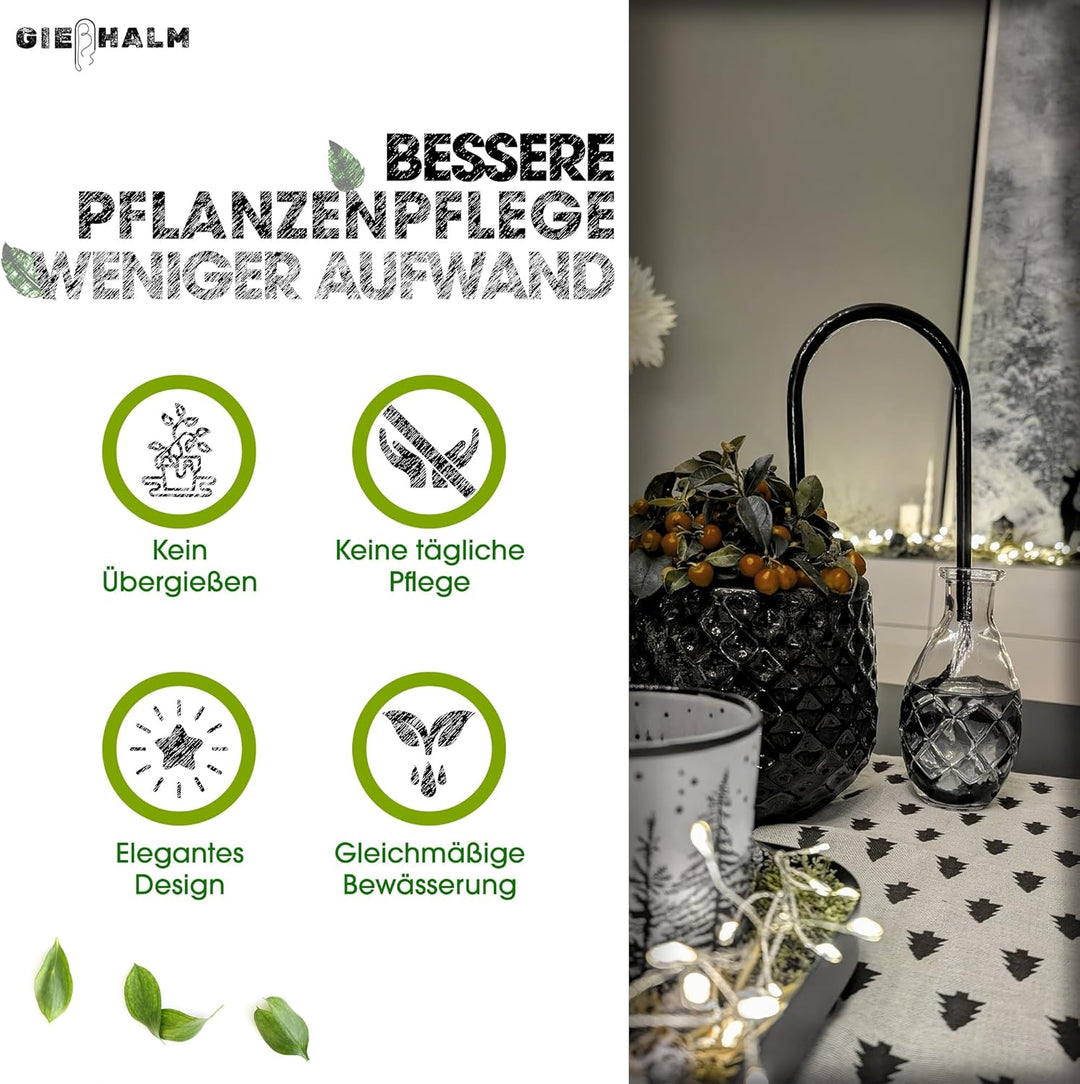 zuverlässige Bewässerung von Zimmerpflanzen, elegantes Design, gleichmässige Wasserzufuhr (Messing,