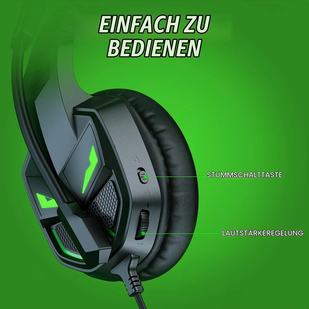 EKSA Fenrir Gaming Headset, Headset mit Mikrofon für PS4 PS5 Xbox one PC Mac Laptop, 3D Surround Sou