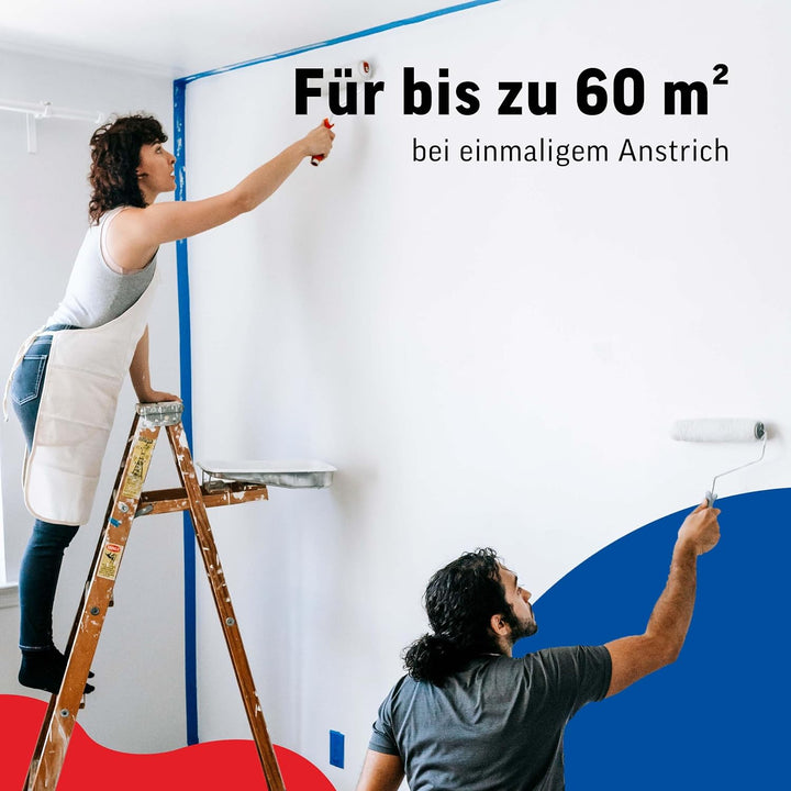 Profi Fassadenfarbe, weiss, 10 Liter, matte, wasserabweisende Aussen-Dispersion, hohe Wasserdampfdur