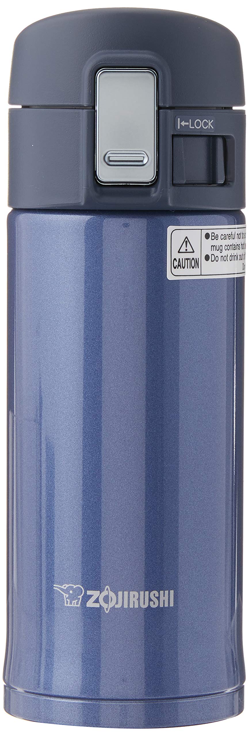 Zojirushi Edelstahlbecher, 340 ml, Rauchblau 12 oz Blau - Smoky Blue, 12 ounces Blau - Smoky Blue