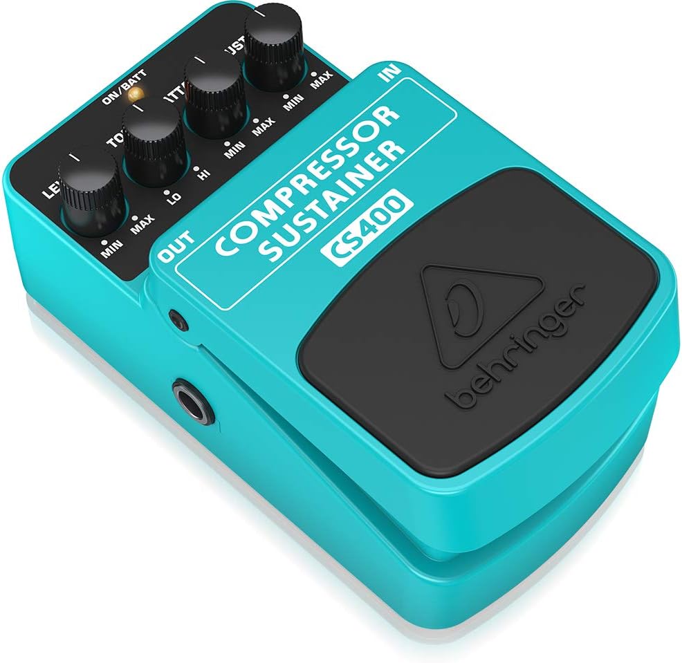 Behringer COMPRESSOR/SUSTAINER CS400 Ultimatives Dynamik-Effektpedal & OVERDRIVE/DISTORTION OD300 2-