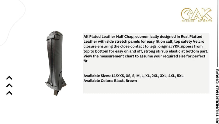 AK Donner Unisex Reitchaps aus Leder AKRS-1032(PL) XS Braun, XS Braun