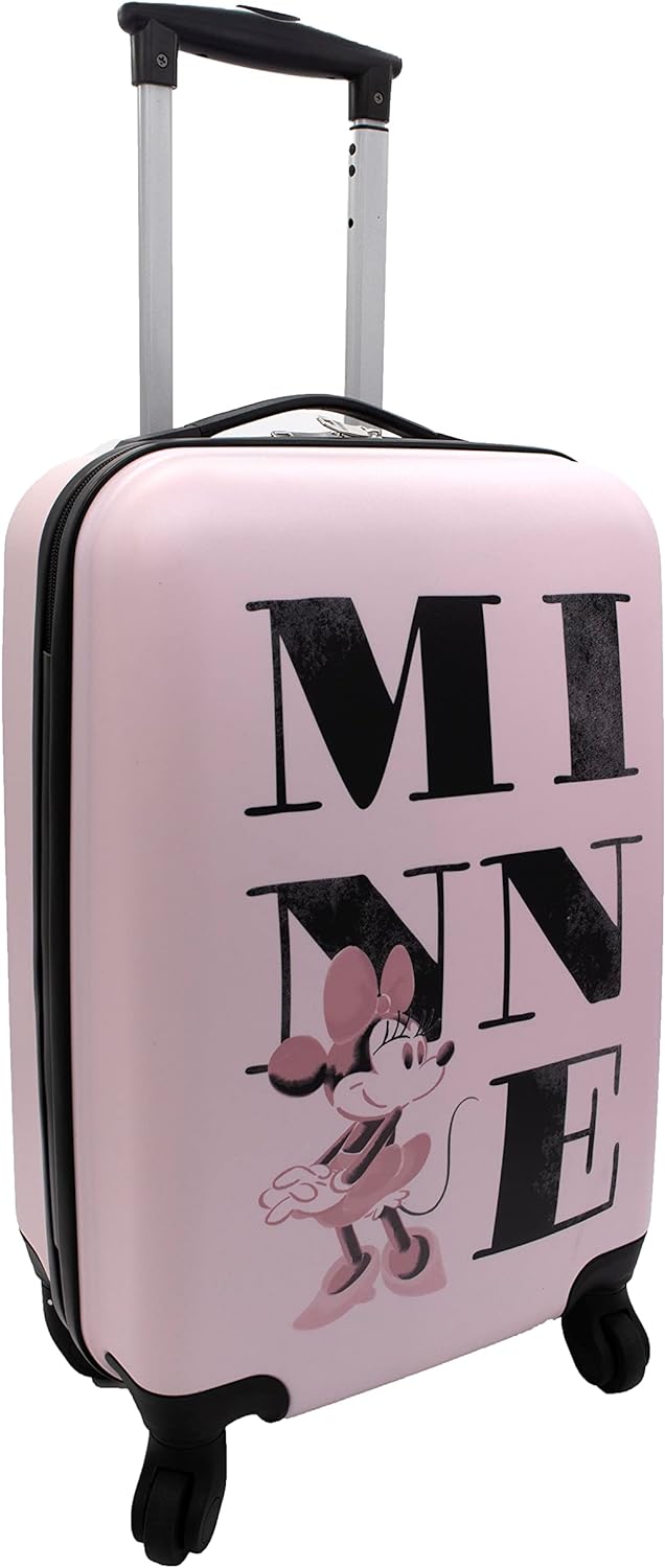 Undercover Kinder Hartschalen Trolley Handgepäck, 4 Rollen, 21 x 56 x 35 cm - 36 l, Motiv: Minnie Mo