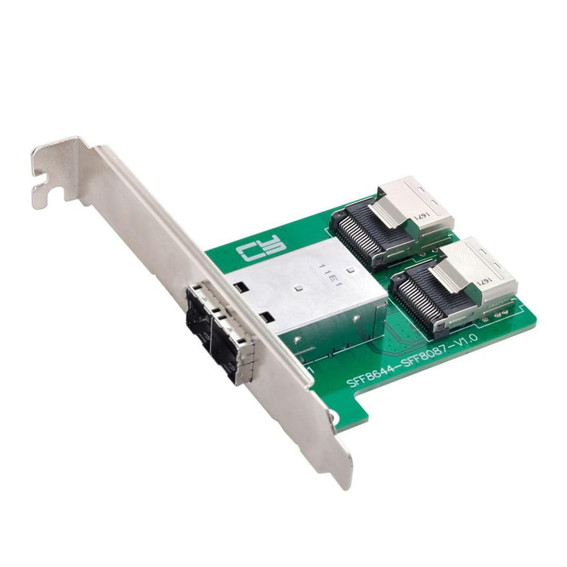 Chenyang Mini SAS 2 SFF-8644 zu 2 SFF-8087 HD Data Server Converter Adapter mit Klammer 2 SFF-8644 t