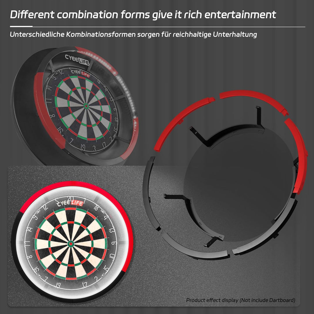 CyeeLife Dartleuchte mit 2 Farben Für Stahl-Dartscheibe,360 Grad Dartboard Lighting