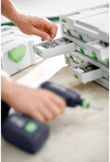 Festool SORTAINER SYS 3-SORT/12 (mit Schubladen, Trennstege, Etikettenhalter, Beschriftungsstreifen)