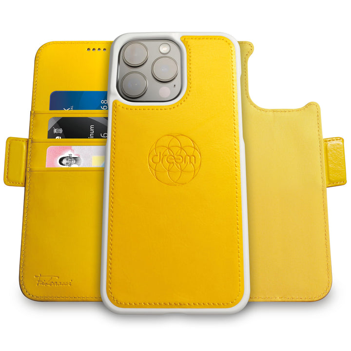 Dreem Fibonacci iPhone 14 Pro Max Brieftaschen-Etui / 2-in-1 stossfestes Etui und abnehmbares Folio