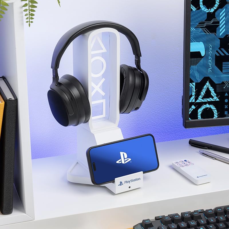 Paladone Playstation 3-in-1-Kopfhörerständer und Tech-Ladestation mit Konsolen-Controller-Halterung