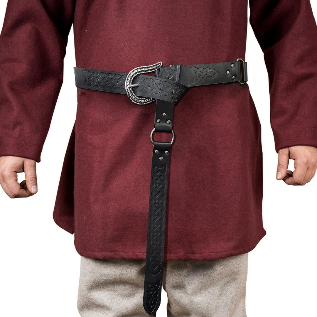 Thajaling Mittelalterlicher Kunstledergürtel,Wikingergürtel für Männer,Renaissance-Rittergürtel,O-Ri