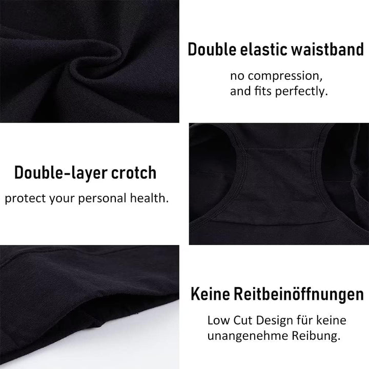 YouShow Unterhosen Damen 5er Pack Baumwolle Hohe Taille Unterwäsche Slip Stretchanteil XS Mehrfarbig