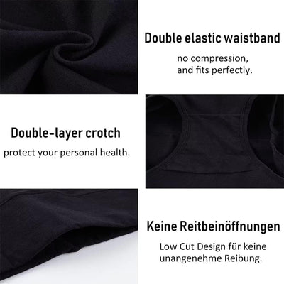 YouShow Unterhosen Damen 5er Pack Baumwolle Hohe Taille Unterwäsche Slip Stretchanteil XS Mehrfarbig