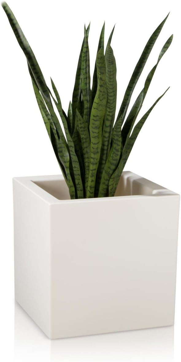 Pflanzkübel DECORAS Kunststoff Pflanztröge – versch. Grössen – weiss matt – frostsicher & UV-beständ