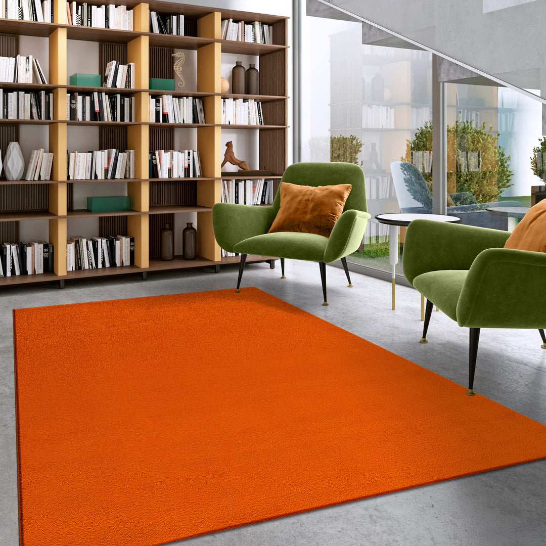 Impression Kurzflor-Wohnzimmerteppich - Schlichte Moderne Teppiche für Schlafzimmer, Büro, Flur, Küc