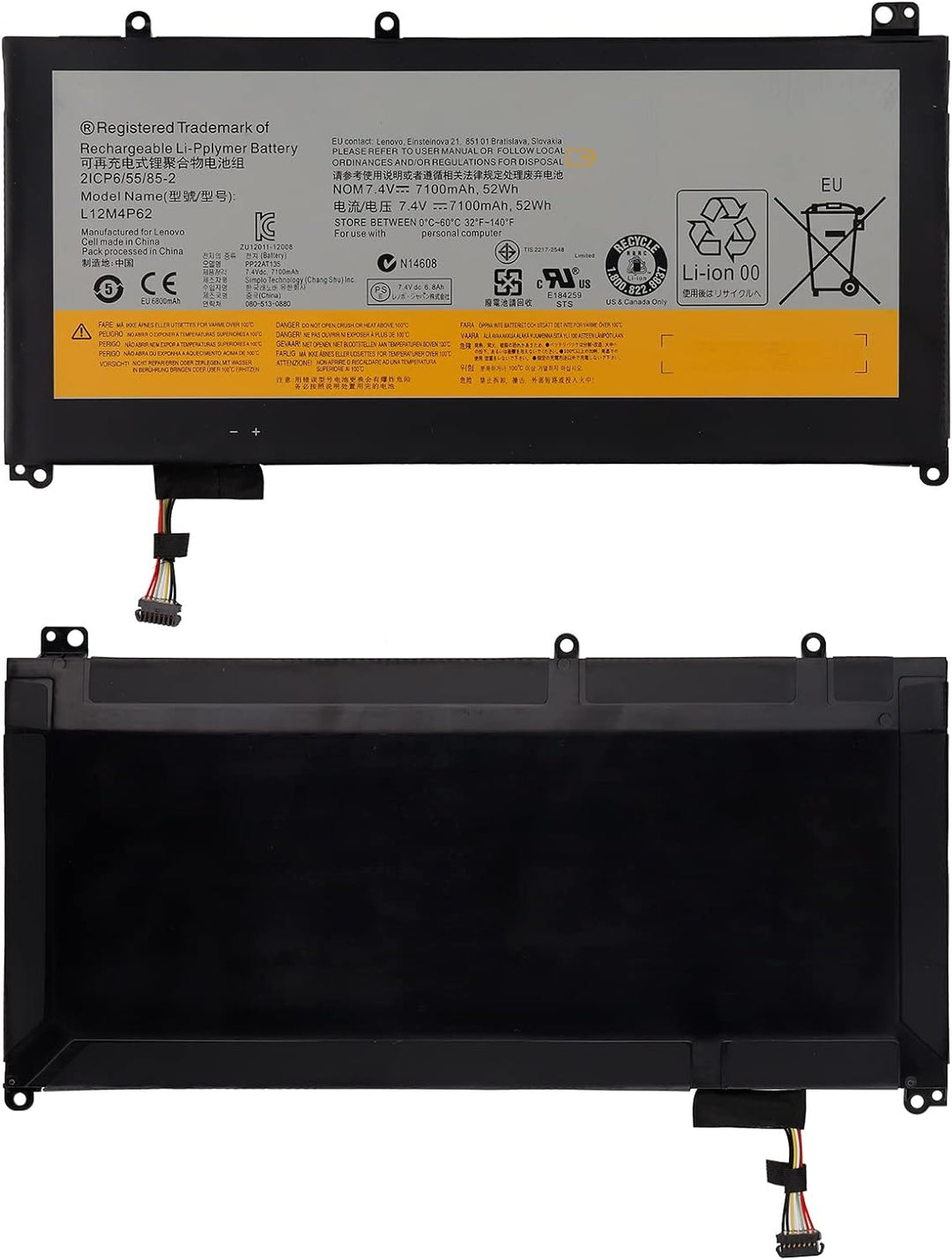 SwarKing Ersatz Akku Kompatibel mit Lenovo Ideapad U430 U530 80AS U530-20289 Touch Series L12L4P62 2