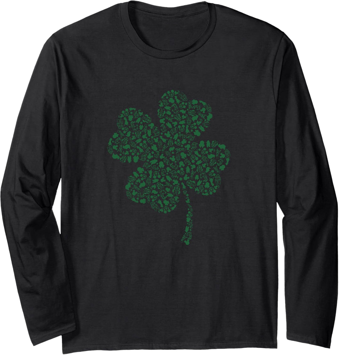 Disney Mickey And Friends St. Patrick's Tag Icon Fill Langarmshirt