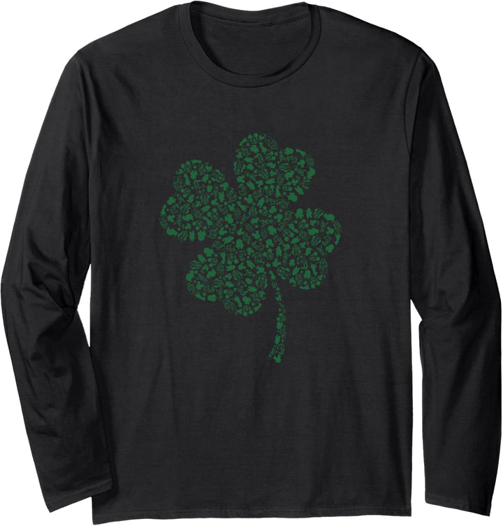 Disney Mickey And Friends St. Patrick's Tag Icon Fill Langarmshirt