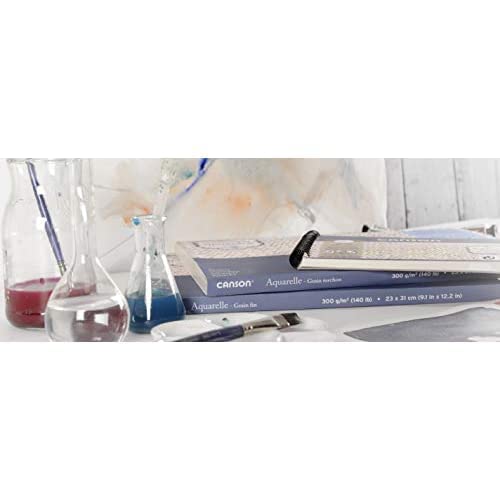Canson Aquarelle Canson Block rundumgeleimt, 31 x 41 cm, 20 Blatt, 300 g/m², Feinkorn