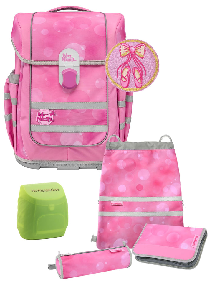 Familando - McNeill Ergo Complete Schulranzen Set - 6-teilig mit Federmappe - Ballerina - Ergonomisc