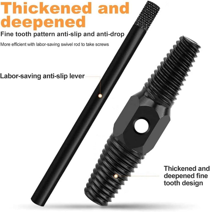 Doppelkopf Schraubenausdreher 1/2 und 3/4 Zoll mit Stick, Linksgewinde Ausdreher Rohrschraubenausdre