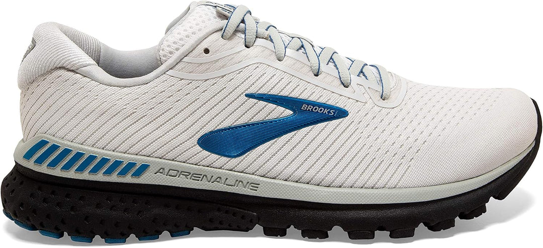 Brooks Adrenaline Gts 20, Laufschuhe für Herren 48.5 EU Weiss Grau Tiefwasser, 48.5 EU Weiss Grau Ti