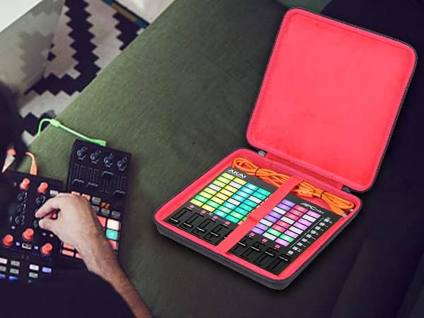co2CREA Hart Reise Schutz Hülle Etui Tasche für Akai Professional APC Mini MK2 64-Pads USB MIDI Pad