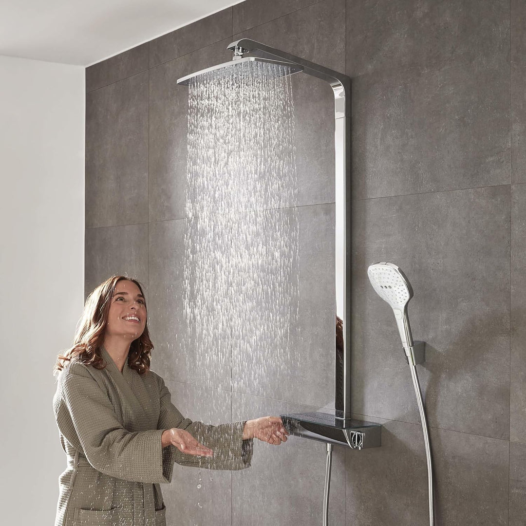 hansgrohe Duschsystem Raindance Select E 360 (Regendusche mit 3 Strahlarten, Duschkopf, Duschstange