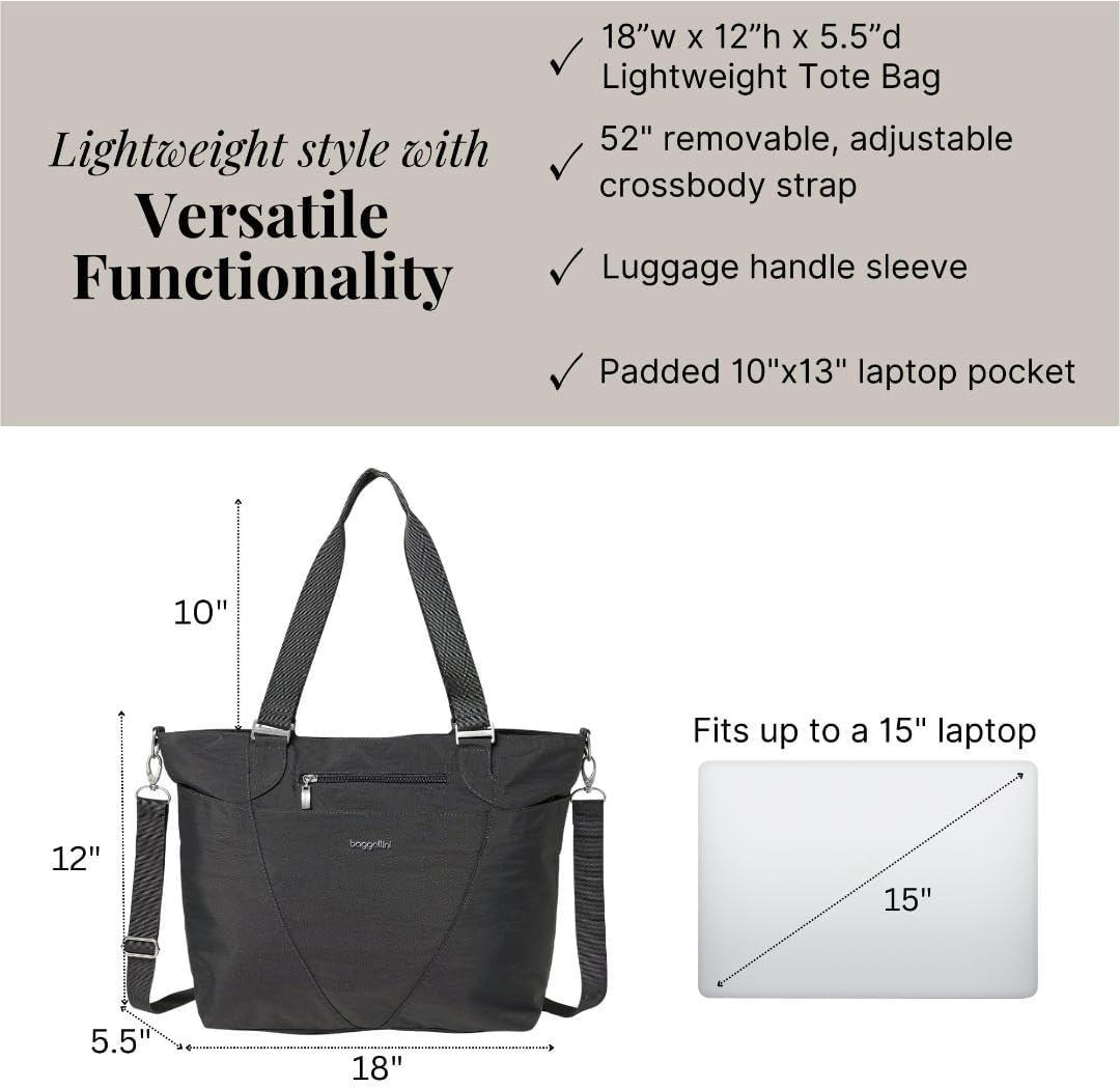 Baggallini Unisex-Erwachsene Tote Avenue Tragetasche – leicht, wasserabweisend, Handgepäcktasche mit