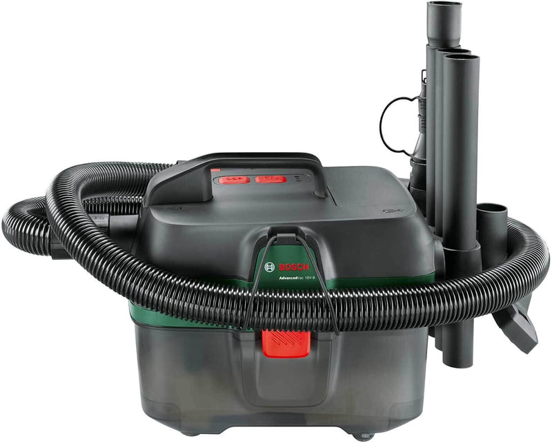 Bosch Akku Nass- und Trockensauger AdvancedVac 18V-8 (ohne Akku, 18 Volt System, mit Zubehörset, im