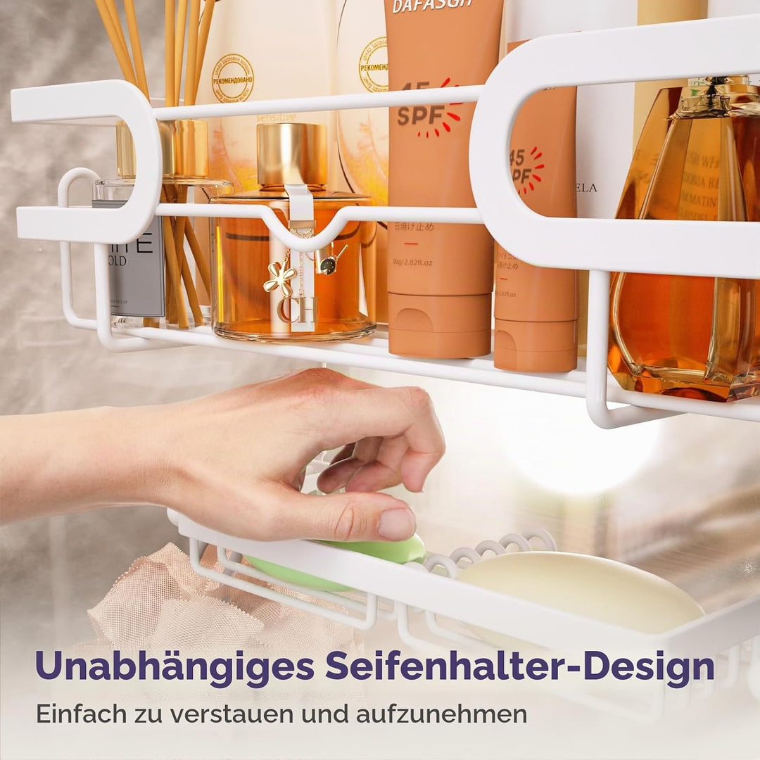 SWTYMIKI Duschregal zum Hängen Dschablage Hängend - Duschablage Hängend Für Dusche Glastür Duschkorb