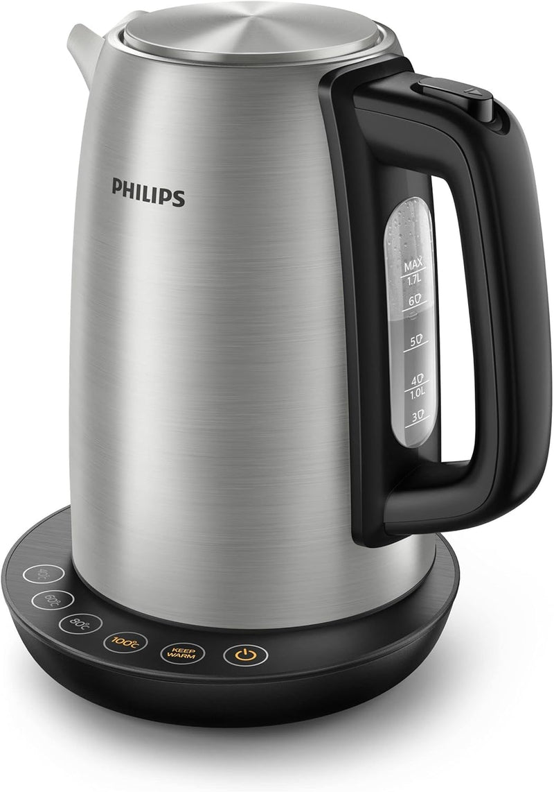 Philips Wasserkocher – 1.7 L Fassungsvermögen mit Temperaturregelung, Warmhaltefunktion und Kontroll