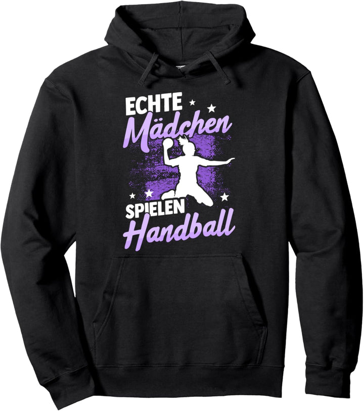 Echte Mädchen Spielen Handball Spieler Geschenk Handballerin Pullover Hoodie