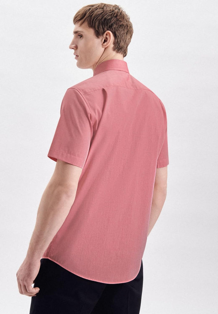 Seidensticker Herren Regular Fit Kurzarm Klassisches Hemd 42 Rot, 42 Rot