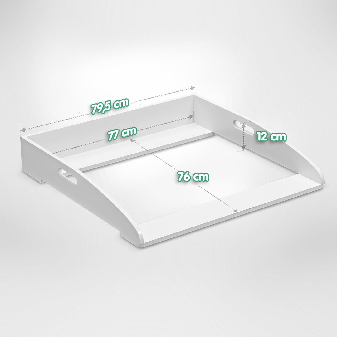 CADANI Wickelaufsatz ILA – Verstellbarer Universal Wickeltisch-Aufsatz kompatibel mit IKEA Kommoden