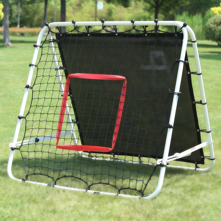 Doppelseitige Rebounder Net Fussball Training Ausrüstung, 100/120/180cm, Fussball Tor Kickback Ziel