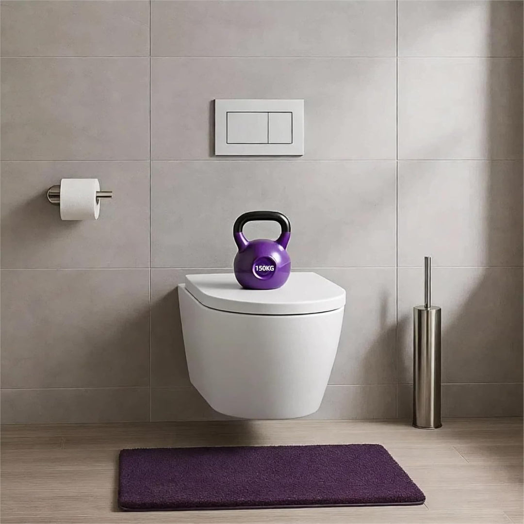 Toilettendeckel mit Absenkautomatik, WC Sitz D Form，Quick-Release Funktion für einfach Reinigung, We
