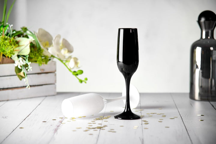 Glasmark Krosno Gläser 6er Set 0,2 Liter Sekt Champagner Prosecco Glas Kelch Sektgläser Champagnergl