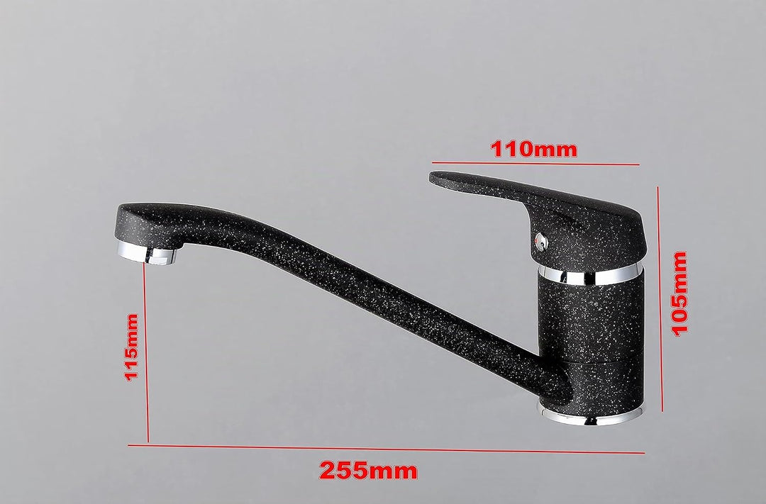 Küchenarmatur Granit Schwarz Armatur Küche Spülenarmatur, Schwarz