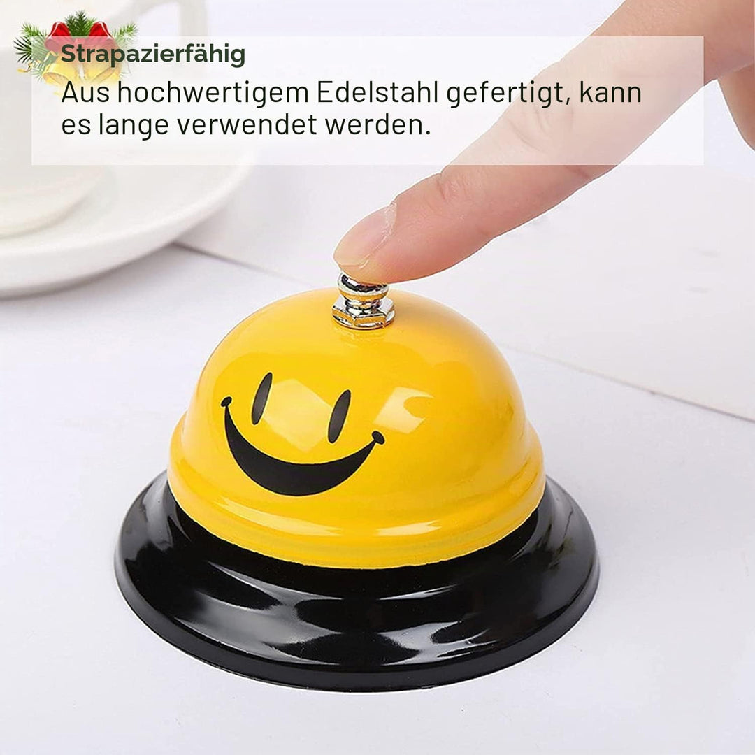 4 Stück Rufglocke, Klingelservice Rufglocke Schreibtischservice Dinnerglocke Lächelnglocke für Hotel