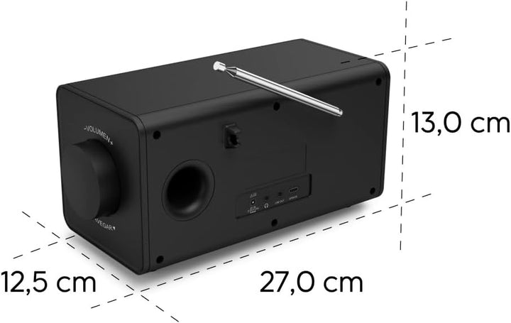 Hama | Digitales DAB/DAB+ und FM Radio mit Bluetooth. (Tischradio mit Farbdisplay, kabelloser Lautsp