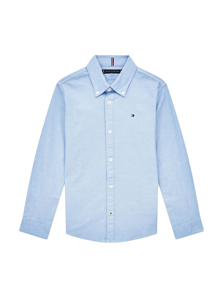 Tommy Hilfiger Jungen Hemd Oxford Stretch 9 Monate Blau (Calm Blue), 9 Monate Blau (Calm Blue)