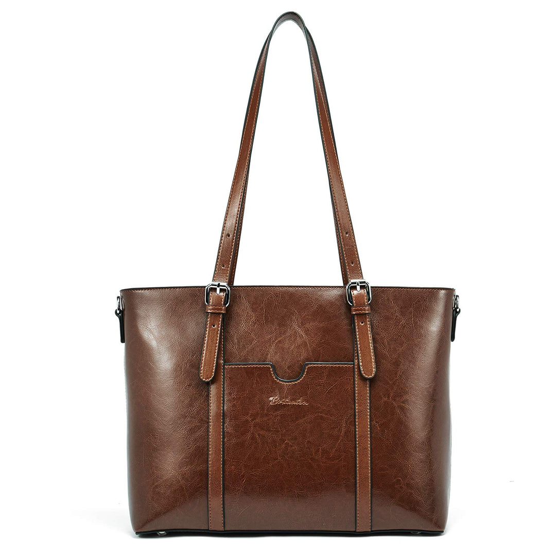 BOSTANTEN Damen Ledertaschen Schultertasche Frauen Designer Handtasche 14 15.6 Zoll Laptoptasche Tot